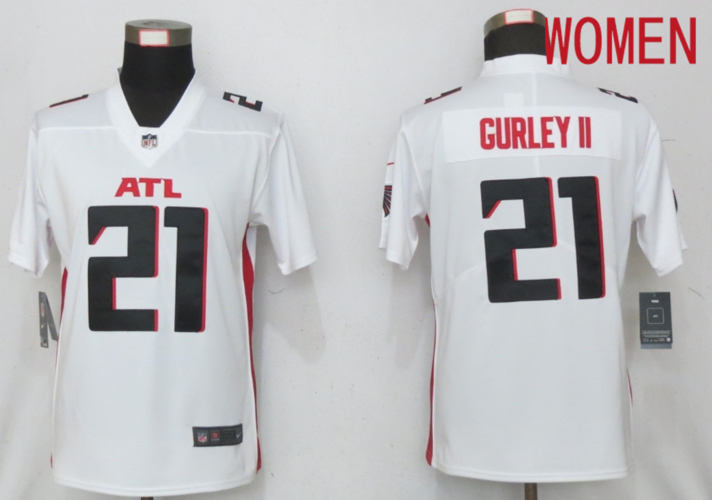 Women Atlanta Falcons #21 Gurley II White Elite Playe Nike NFL Jersey